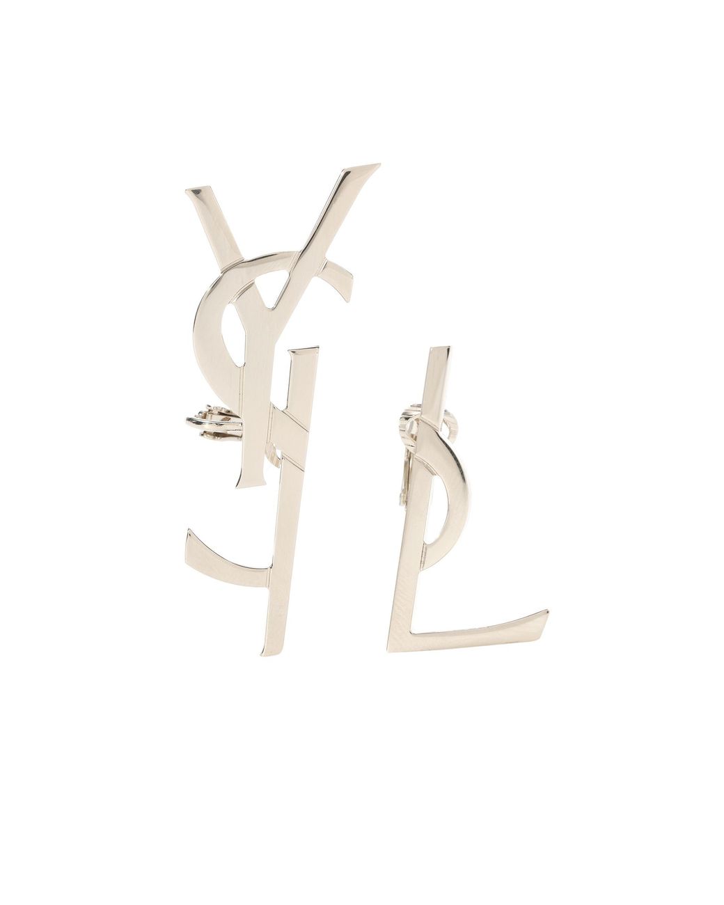 Saint Laurent Ysl Earrings in Metallic | Lyst