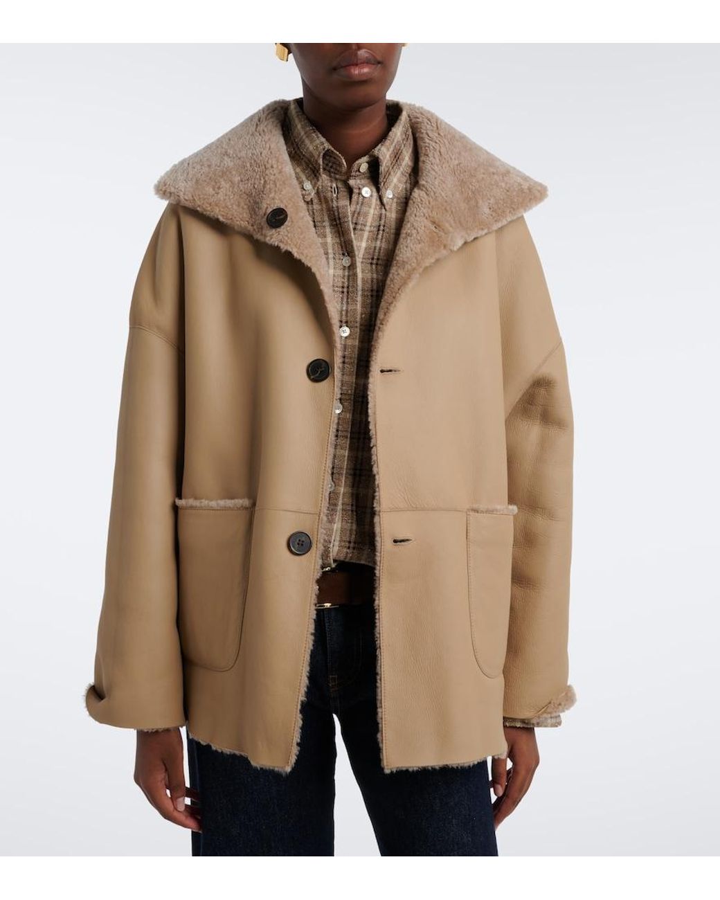 Arma Natural Isabella Reversible Shearling Jacket