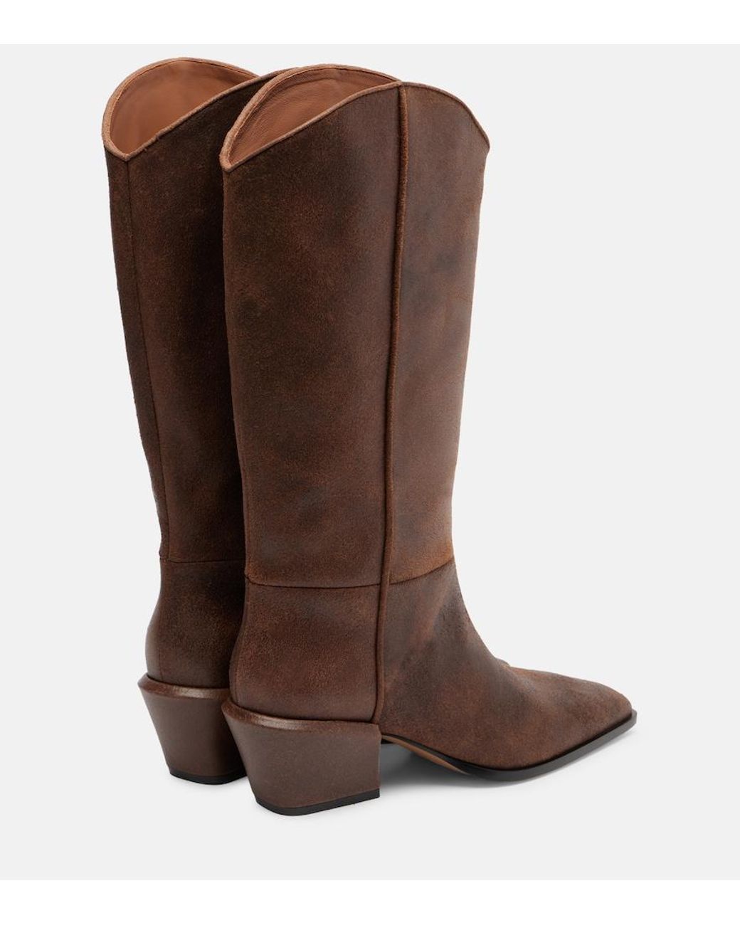 Paris Texas Brown Bettina Leather Cowboy Boots