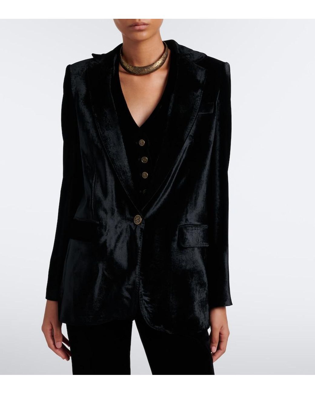 Etro Black Velvet Blazer