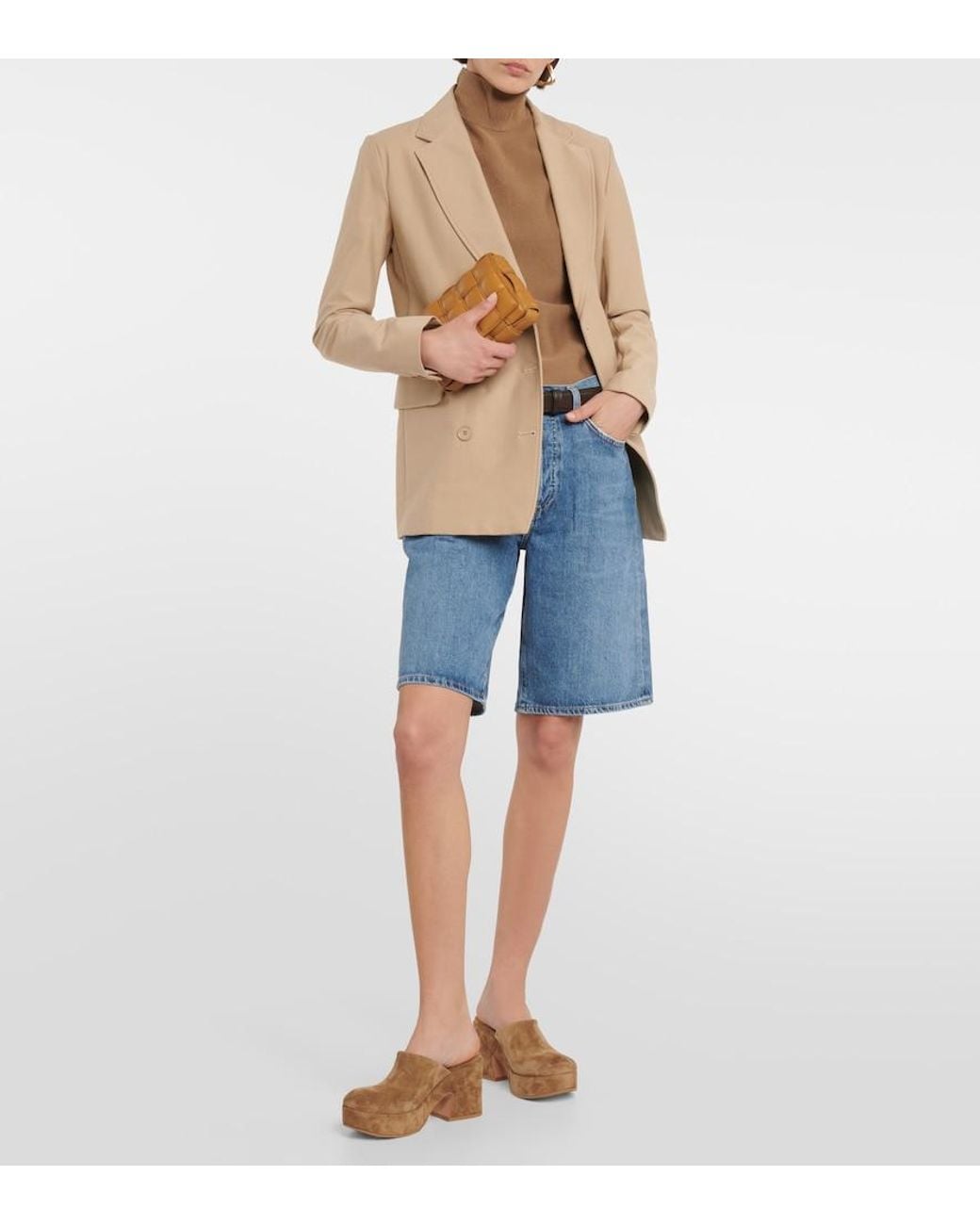 Gianvito Rossi Brown Lyss Suede Platform Mules