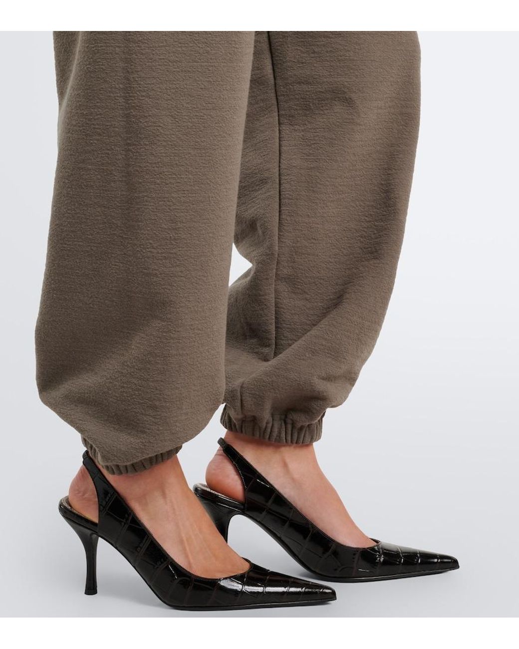 Magda Butrym Brown Cotton-Blend Sweatpants