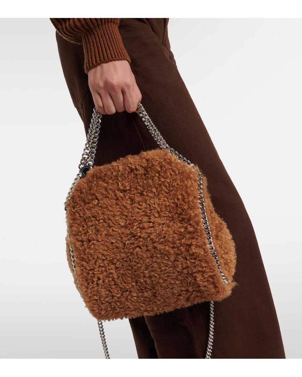Stella McCartney Brown Falabella Mini Shoulder Bag
