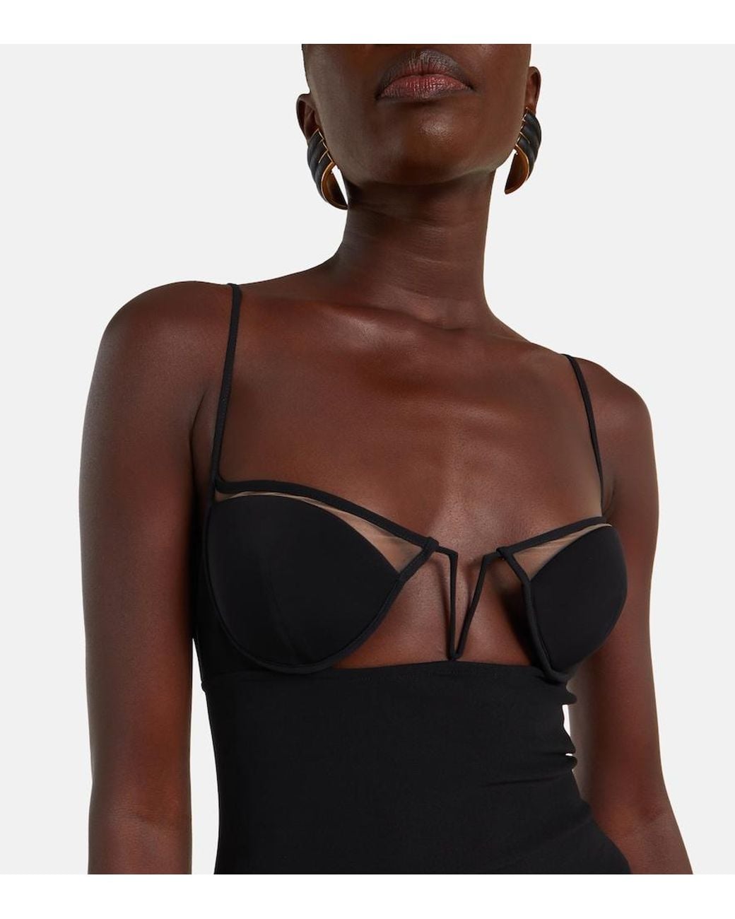 Nensi Dojaka Black Cutout Gown