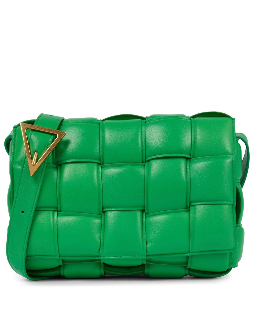 Bottega Veneta Padded Cassette Leather Shoulder Bag in Green | Lyst