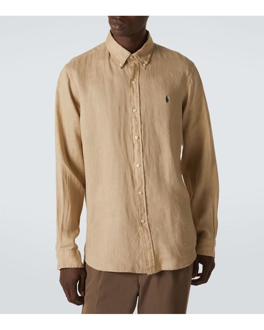 Polo Ralph Lauren Natural Linen Oxford Shirt for men