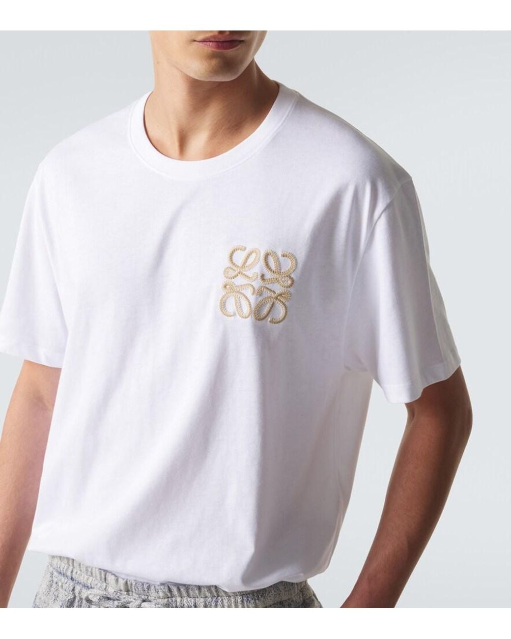 Loewe White Paula's Ibiza Cotton Jersey T-Shirt for men
