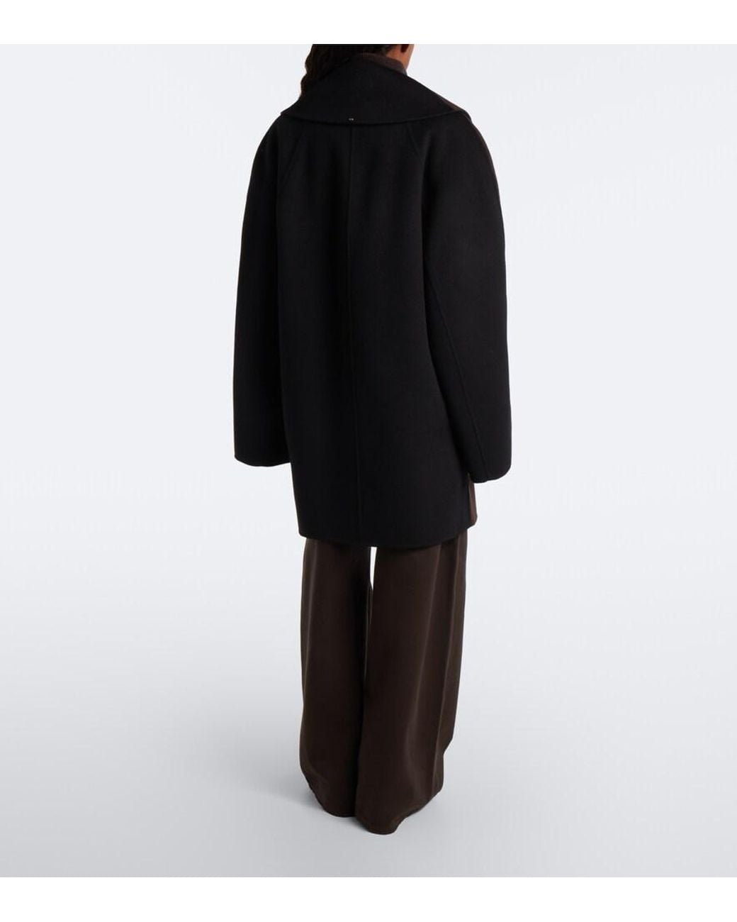 Sportmax Black Wool And Cashmere Coat