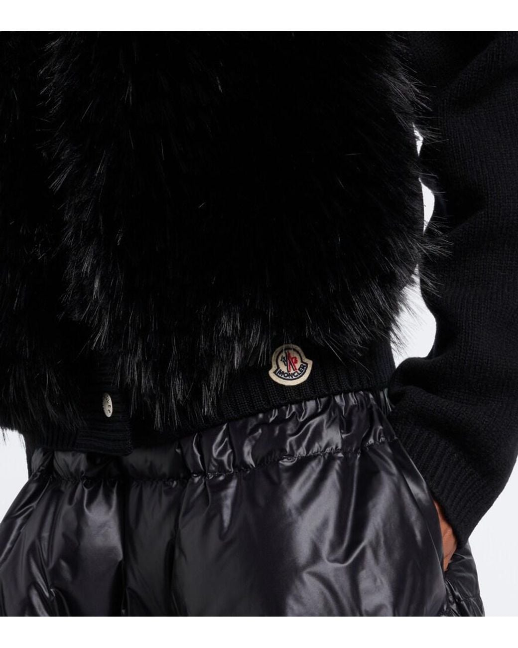 Moncler Black Down-Paneled Vest