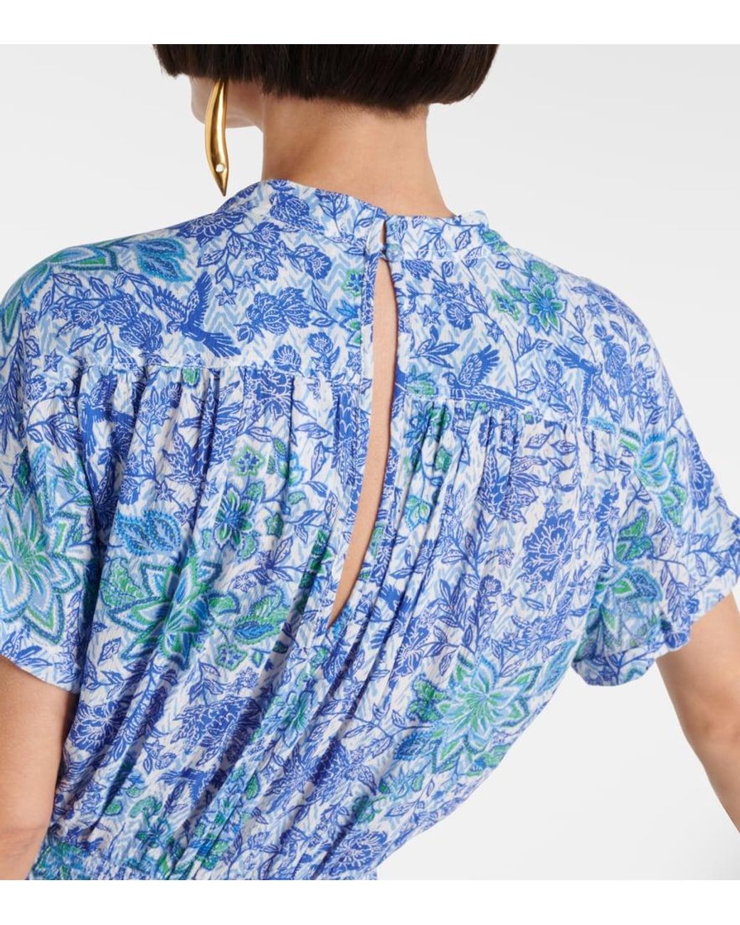 Poupette Blue Printed Jumpsuit
