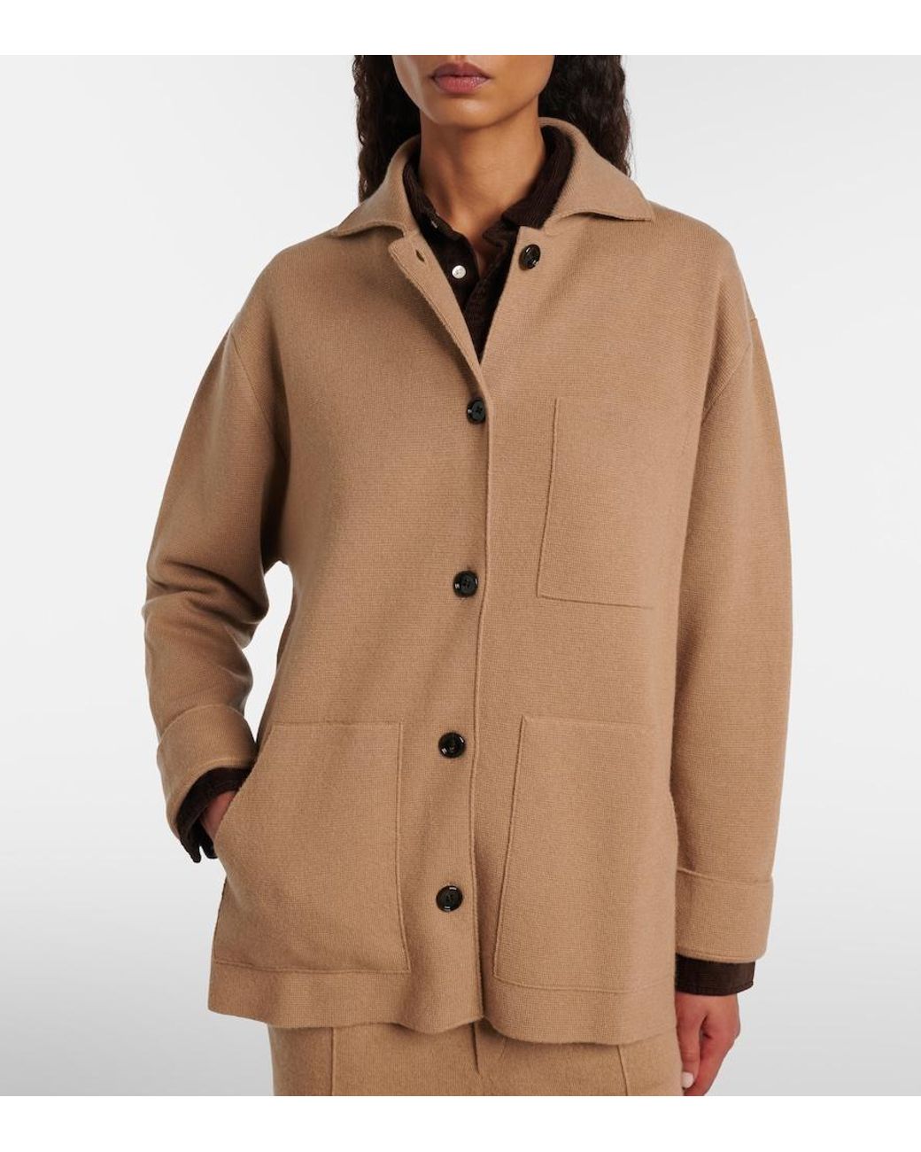 Jardin Des Orangers Brown Wool And Cashmere Cardigan