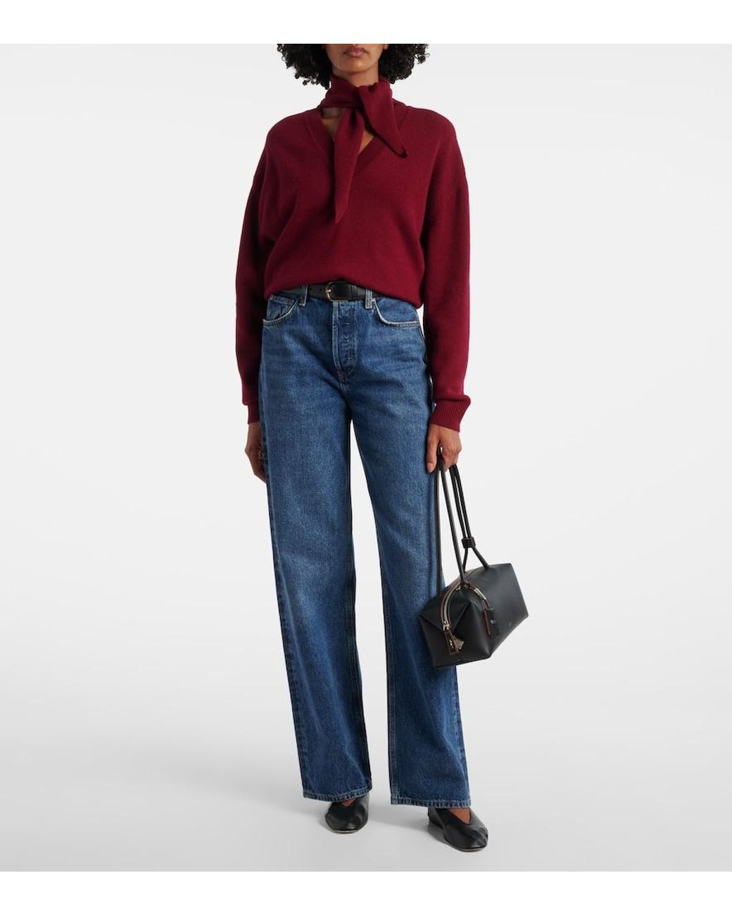 Plan C Red Wool And Cashmere Sweater