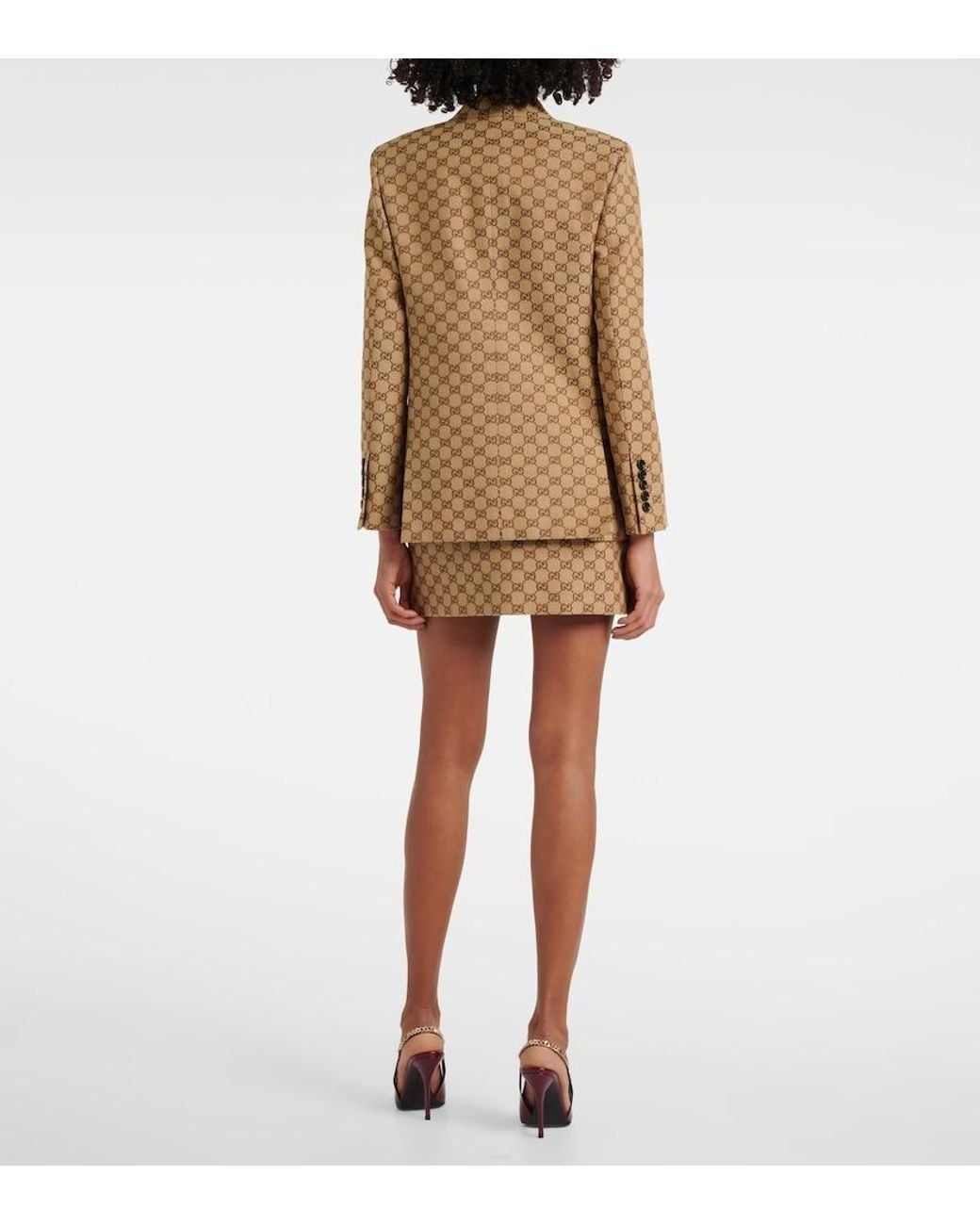 Gucci Brown Gg Canvas Blazer