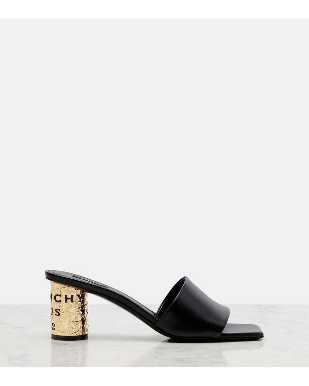 Givenchy Black Tape 65 Leather Mules