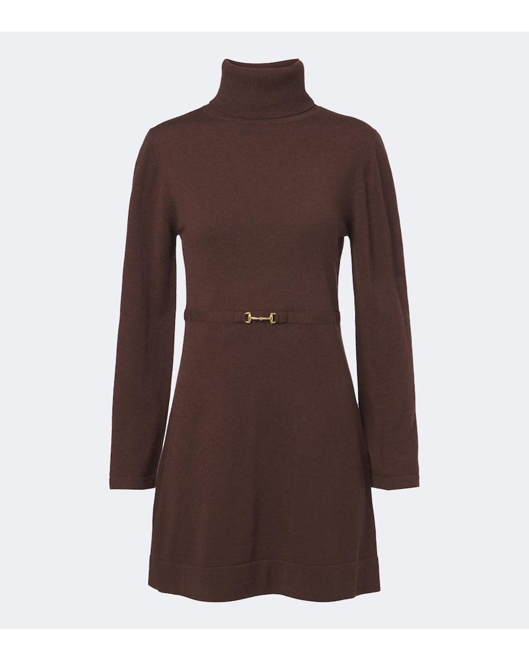 Rixo Brown Aly Wool And Cashmere Sweater Dress