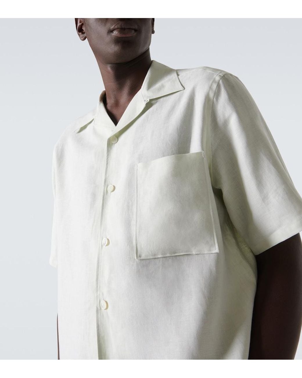 Zegna White Oasi Lino Shirt for men