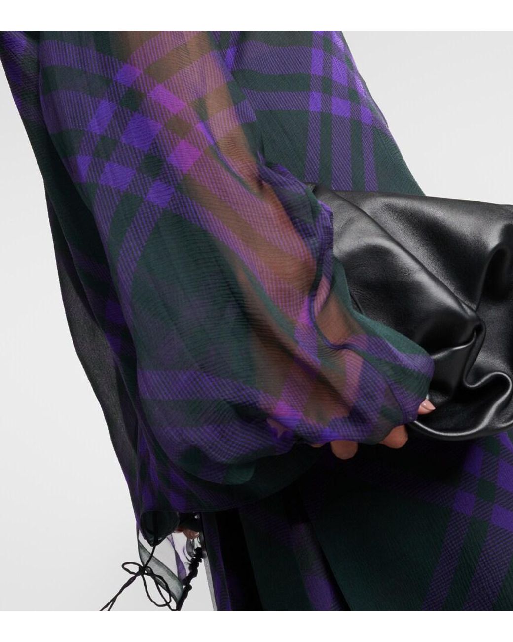 Burberry Blue Check Silk Shirt