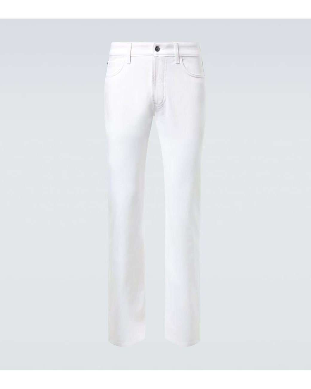 Loro Piana White Quarona Straight Jeans for men
