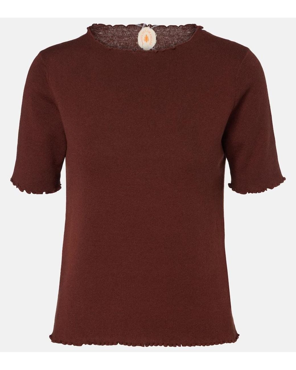 Jardin Des Orangers Brown Cotton, Silk, And Cashmere Sweater