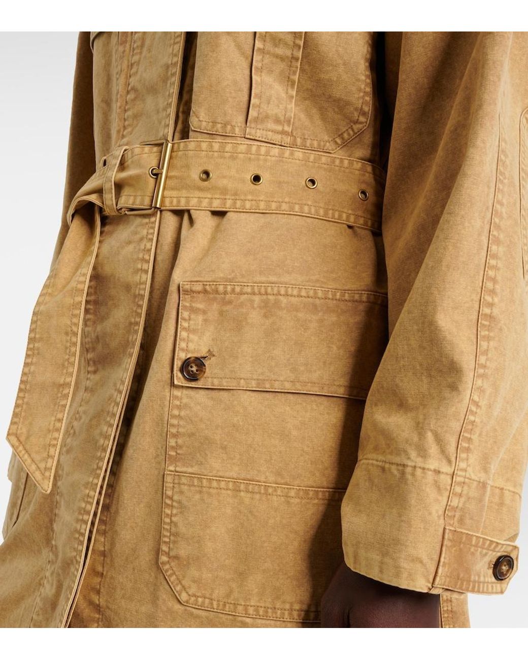 Isabel Marant Natural Michaela Denim Trench Coat