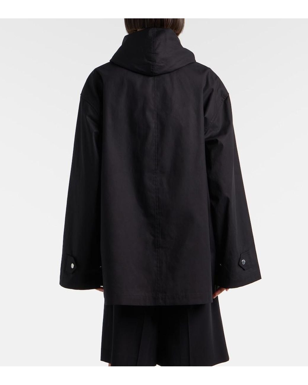 Totême  Black Scarf-Detail Cotton Jacket