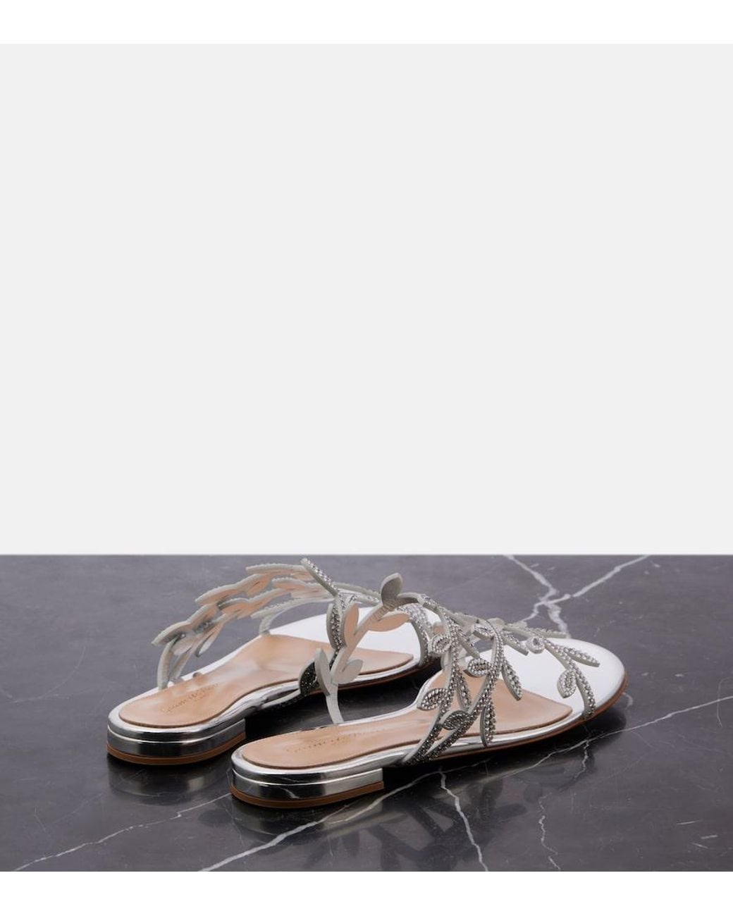 Gianvito Rossi White Flavia Embellished Sandals