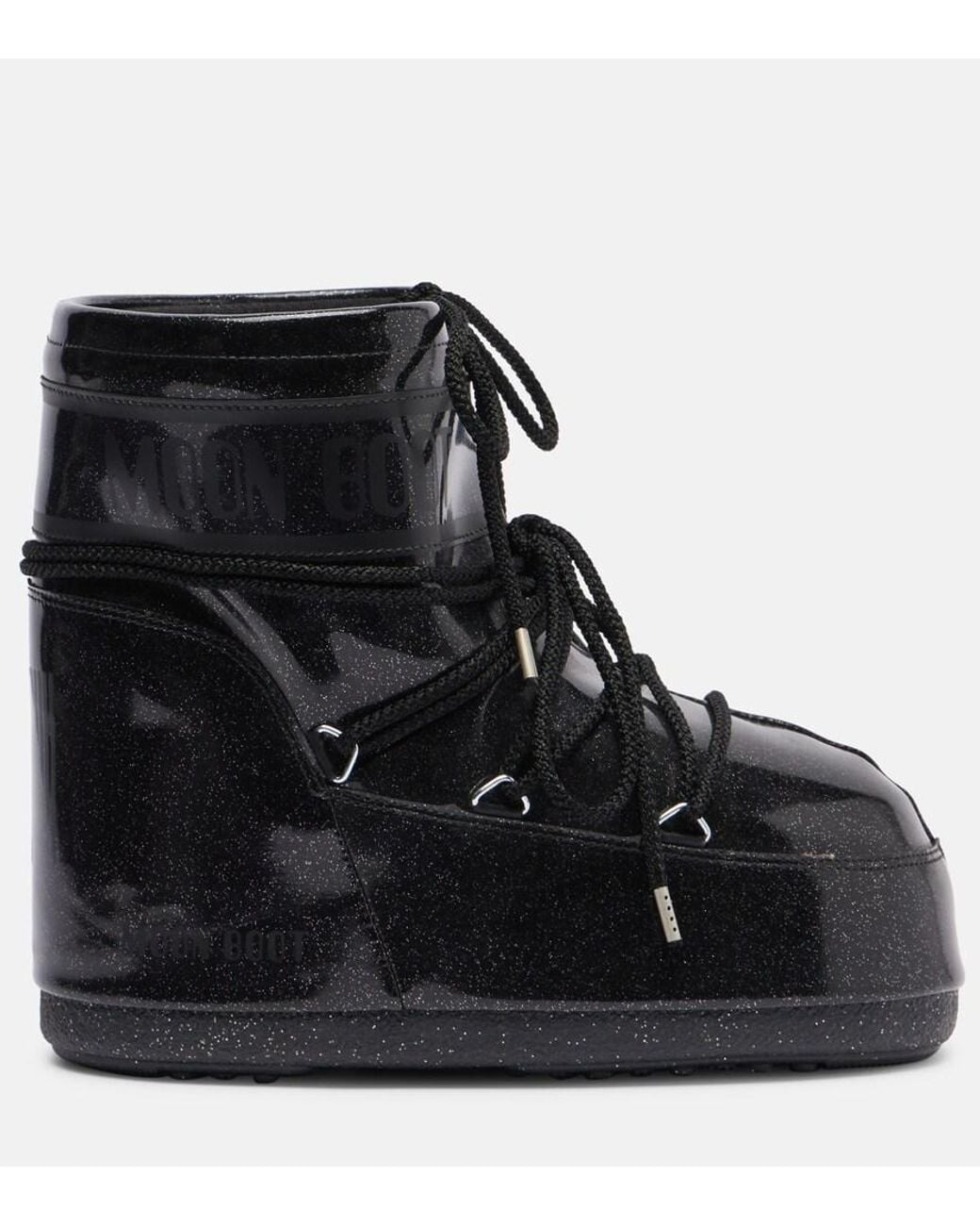 Moon Boot Black Icon Low Glitter Snow Boots