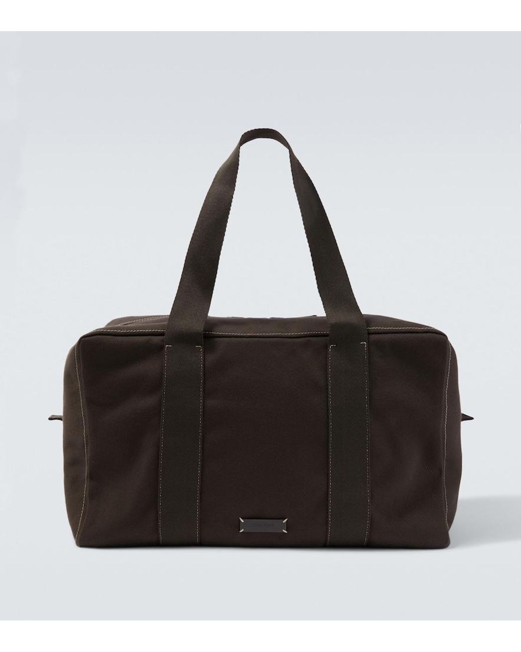 The Row Black Sisal Canvas Duffel Bag for men