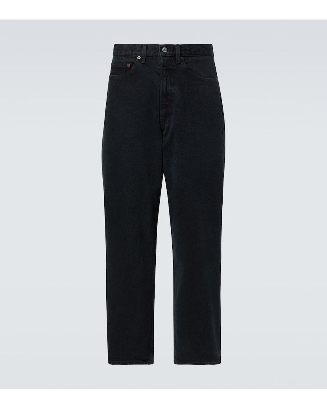 A.PRESSE Black High-Rise Wide-Leg Jeans for men