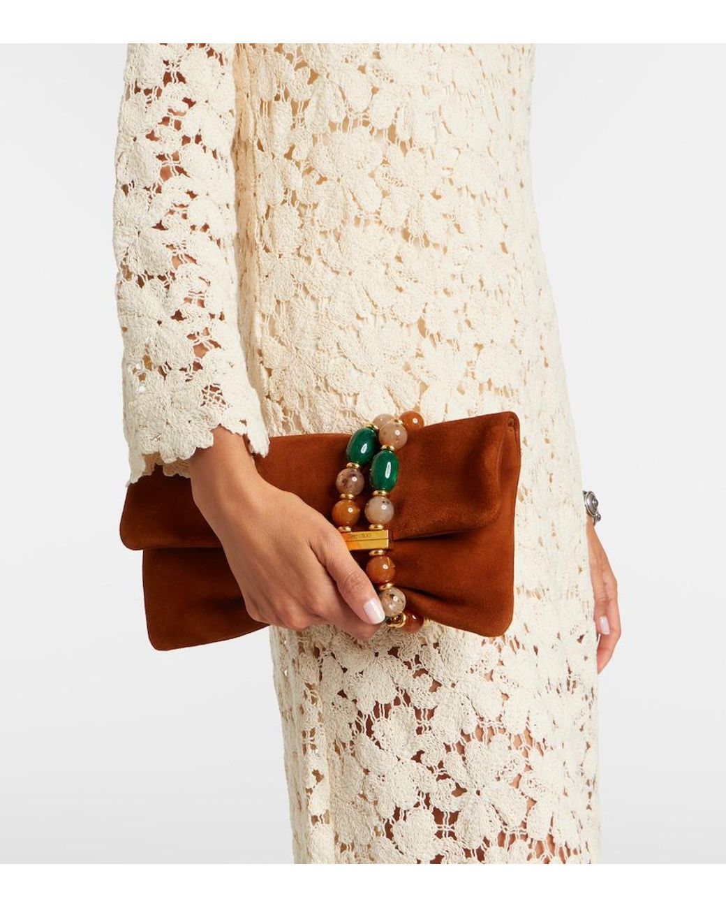 Velvet Natural Jovie Cotton-Blend Guipure Lace Midi Dress