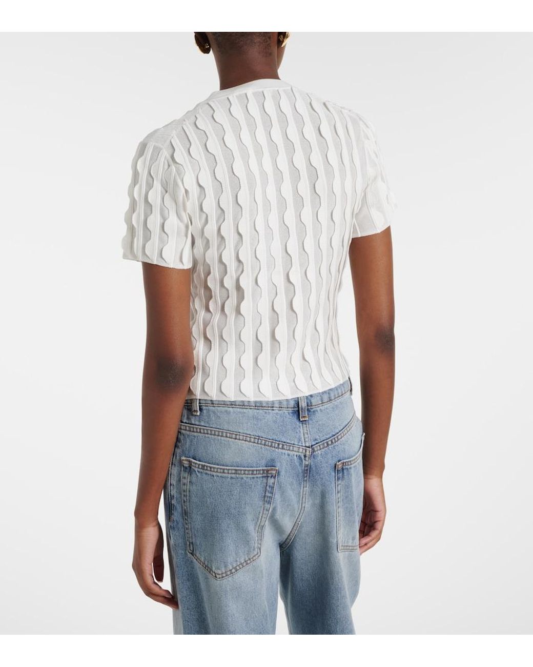 Jonathan Simkhai White Knitted Top