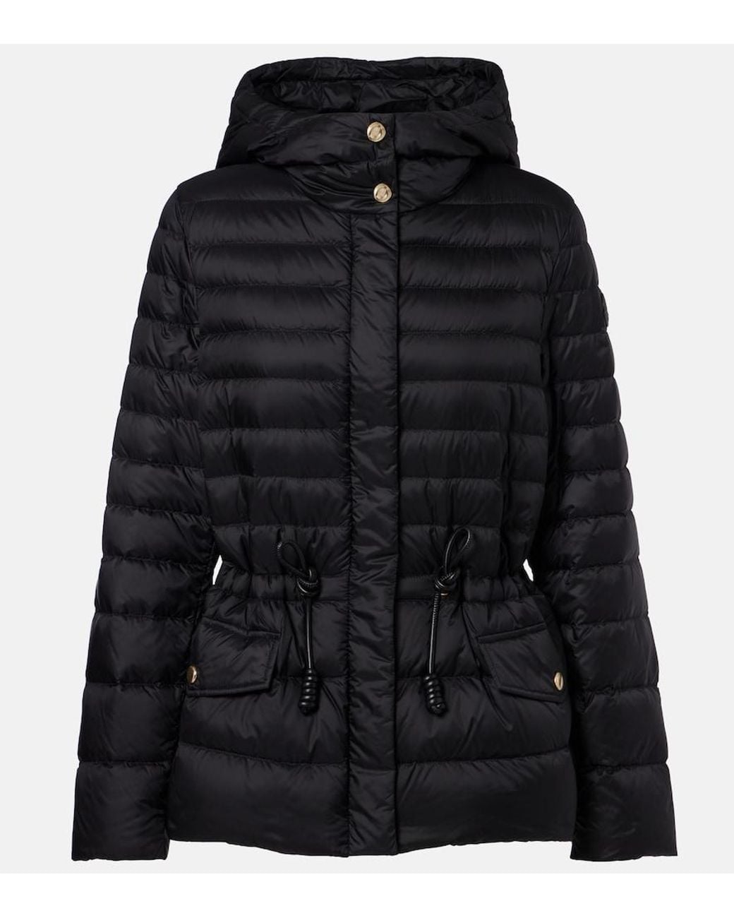 Moncler Black Raies Hooded Quilted Down Jacket