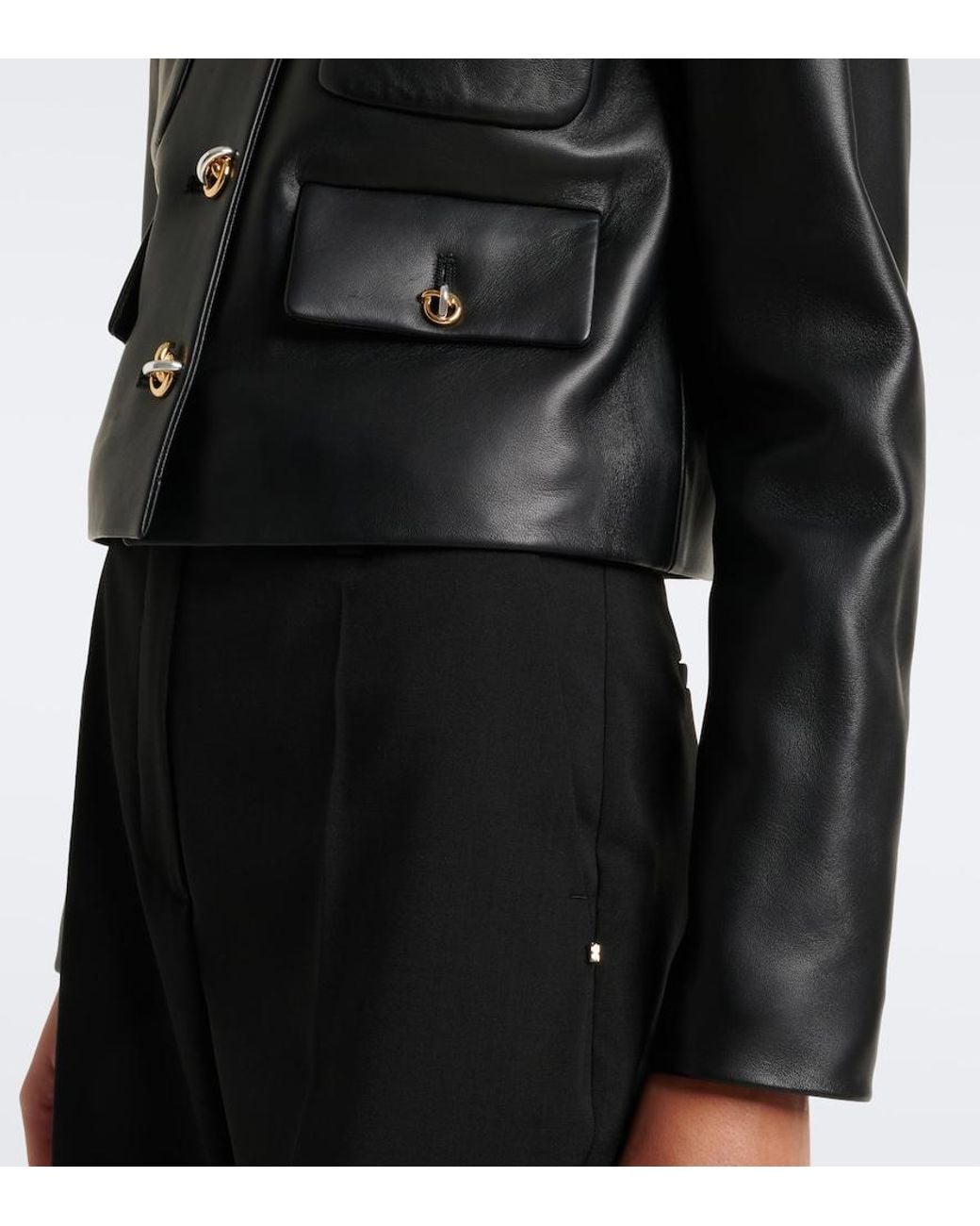 Altuzarra Black Astley Leather Jacket