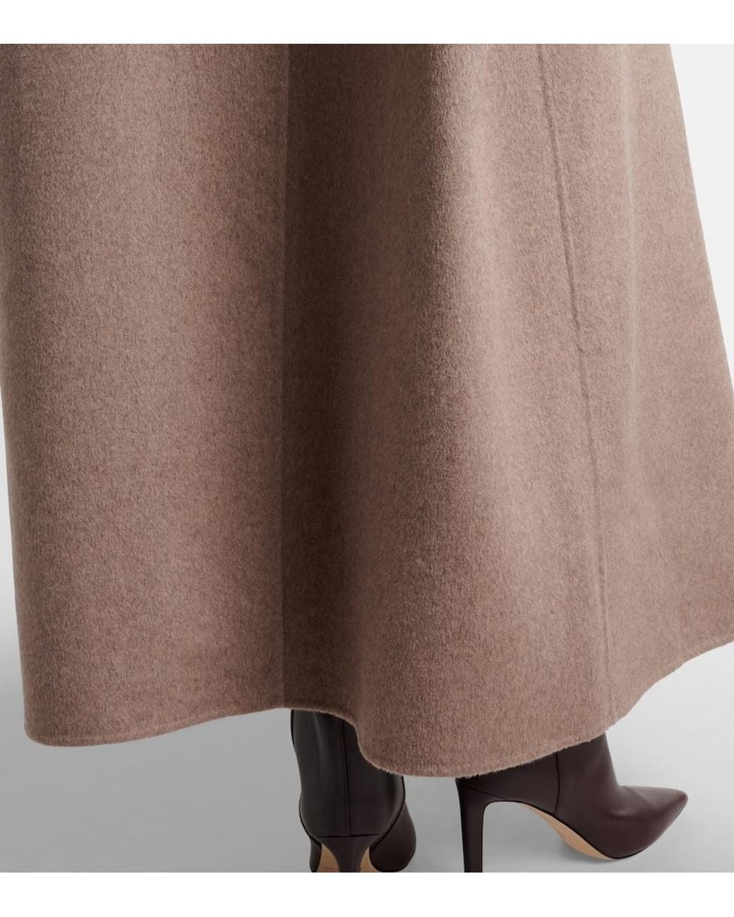 Frankie Shop Natural Leroy Wool-Blend Wrap Coat