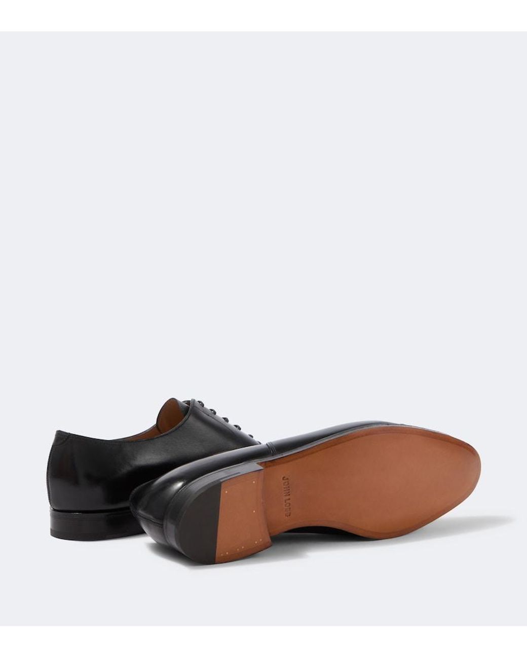 John Lobb Black City Ii Leather Derby Shoes for men
