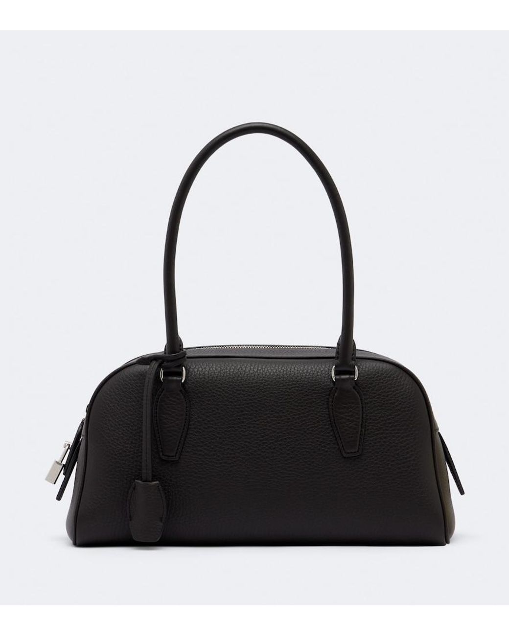 The Row Black E/W India Small Leather Shoulder Bag
