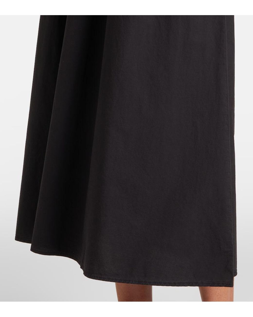 Velvet Black Romilly Cotton-Blend Midi Dress