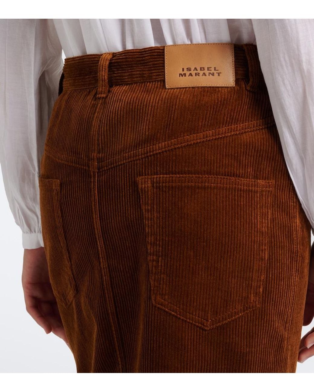 Isabel Marant Brown Odalie Cotton And Linen Corduroy Maxi Skirt
