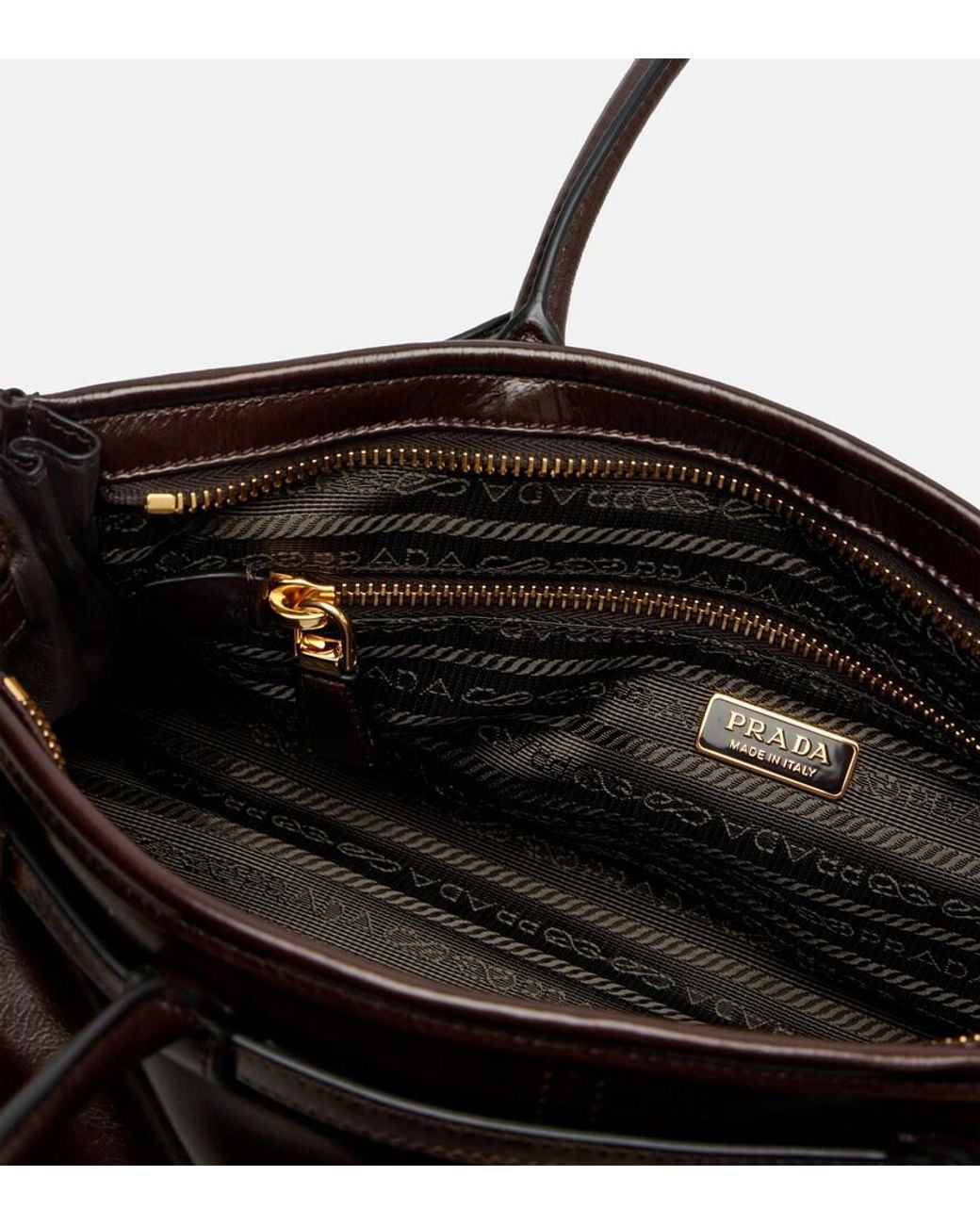 Prada Black Bonnie Medium Leather Shoulder Bag