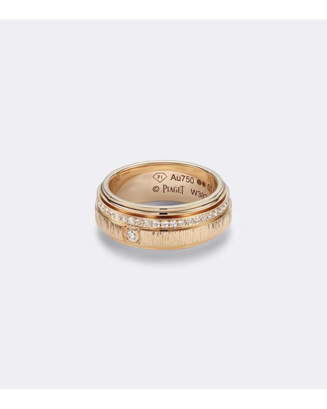 Piaget White Possession Decor Palace 18Kt Rose Ring With Diamonds