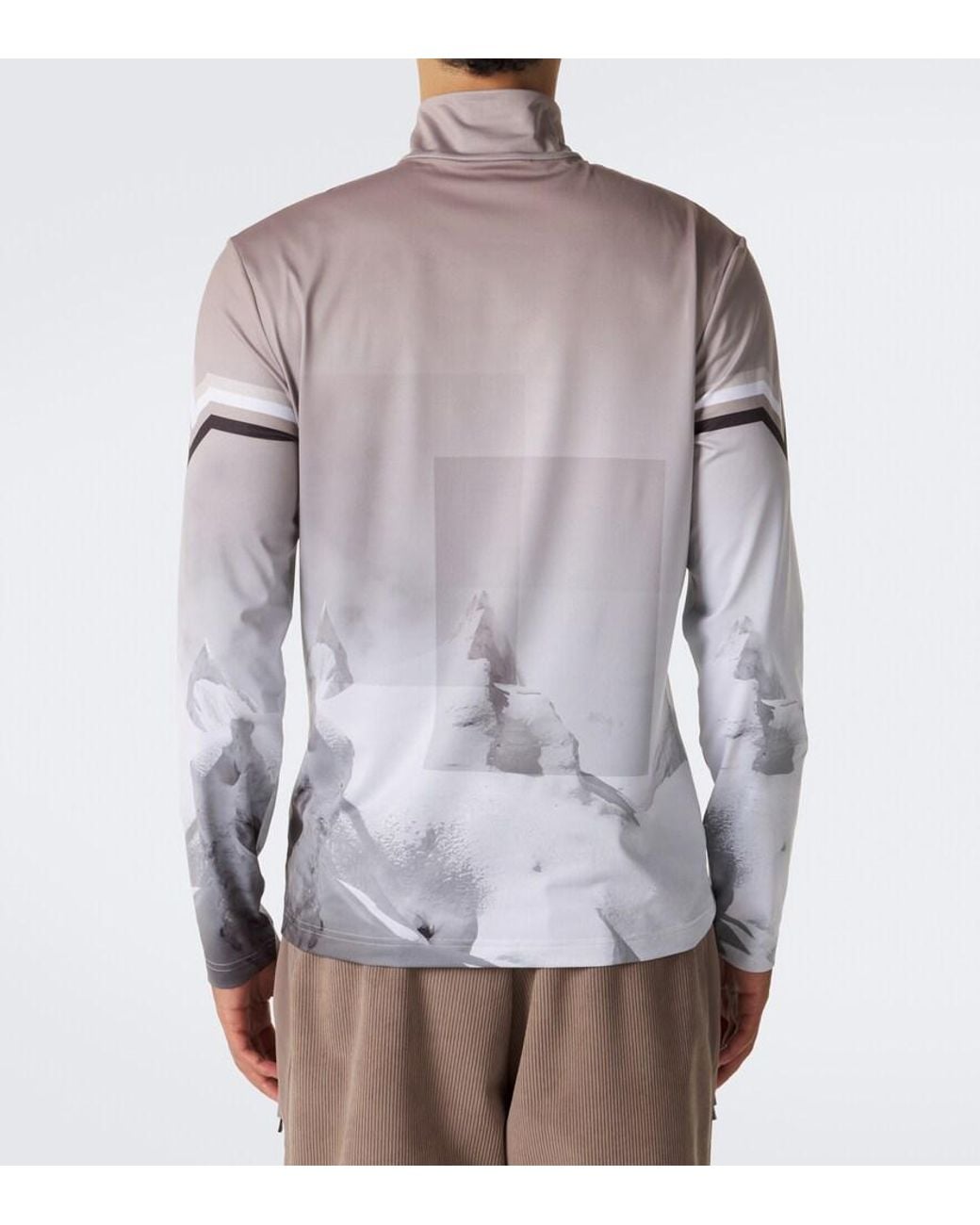 Bogner Purple Verti Printed Ski Top for men