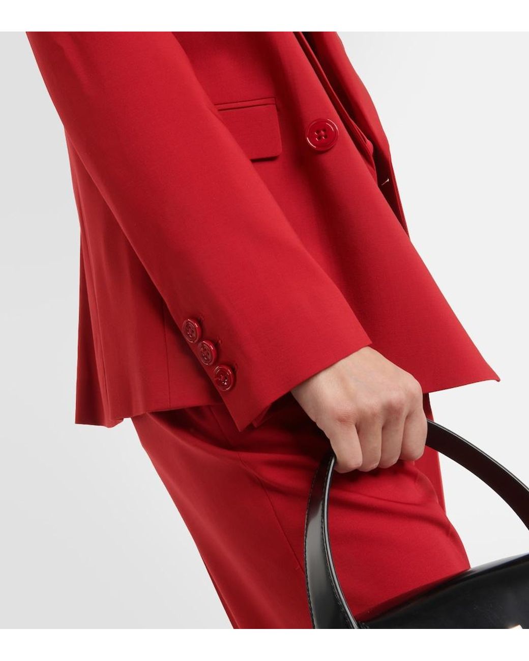 Dorothee Schumacher Red Modern Sophistication Blazer