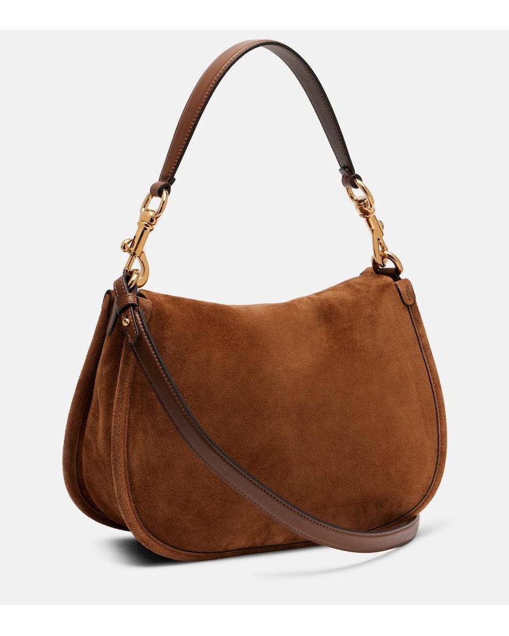 Etro Brown Small Suede Shoulder Bag