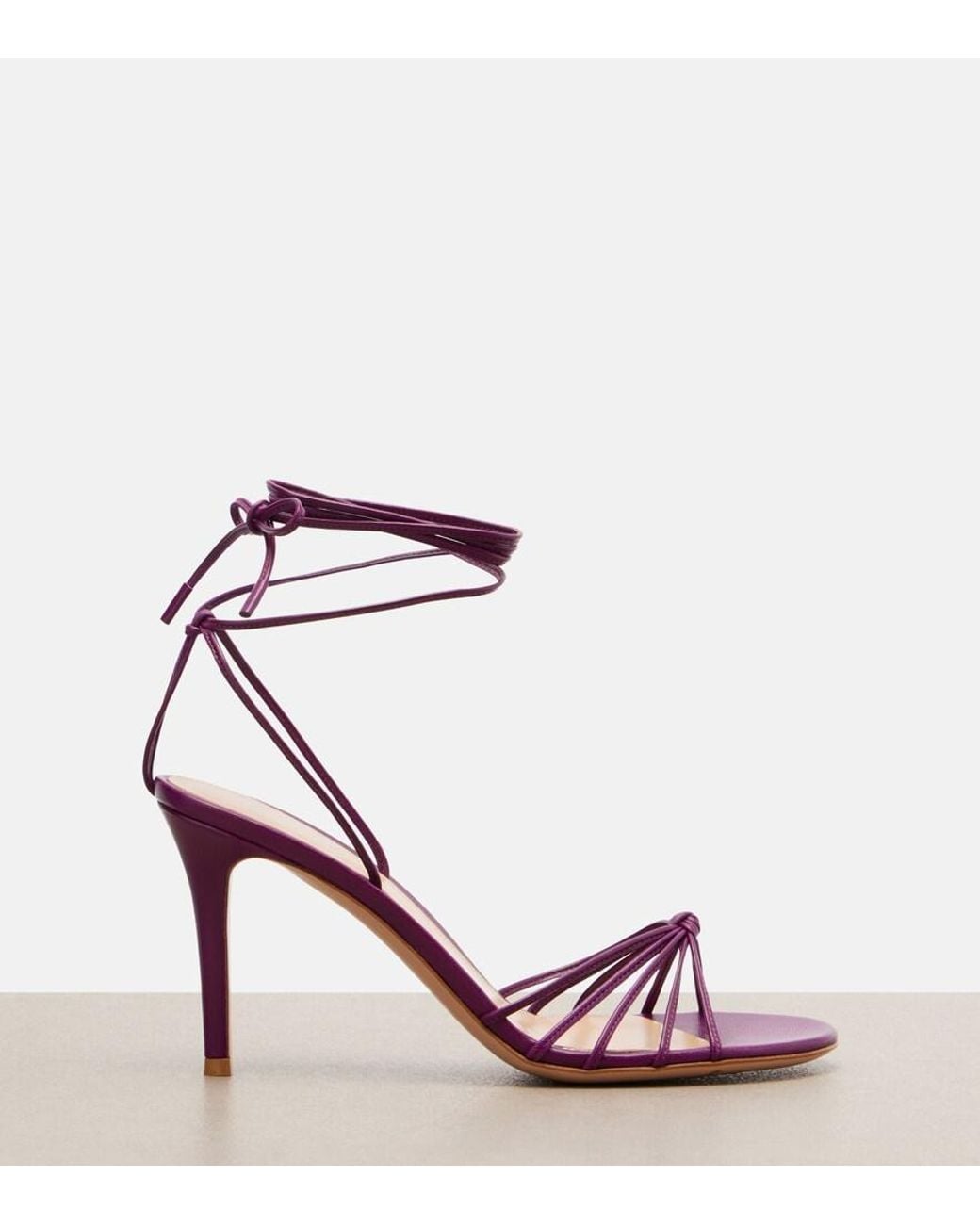 Gianvito Rossi Pink Gwyneth Leather Sandals