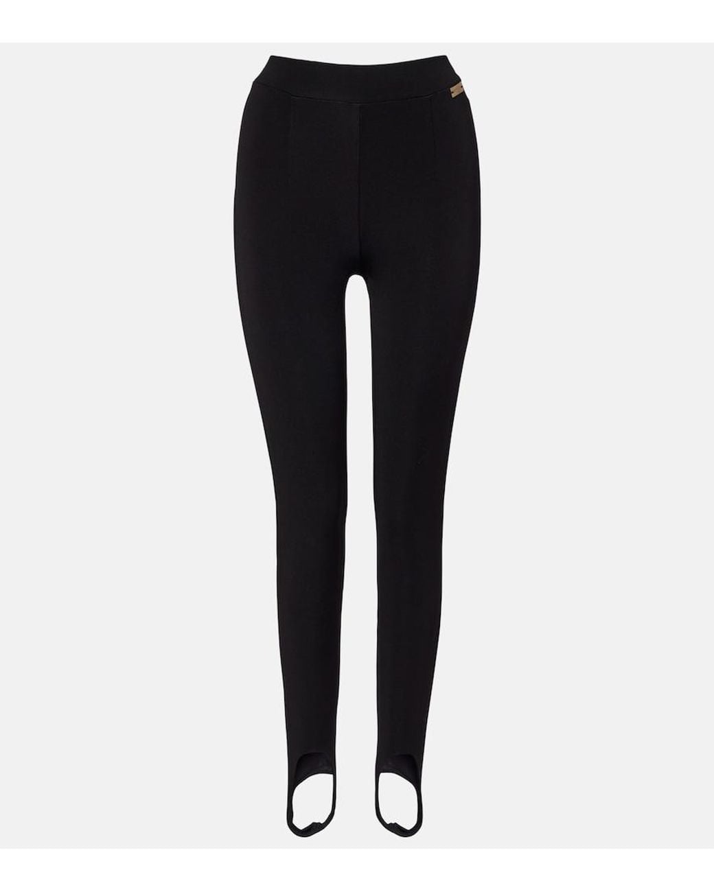 Balmain Black Jersey Stirrup Leggings