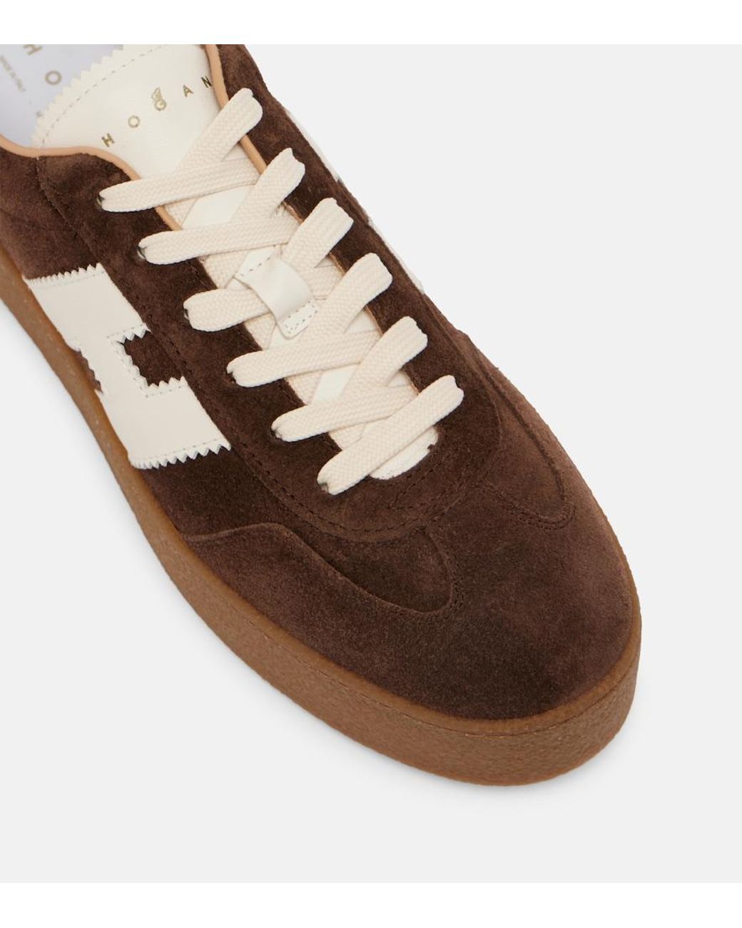 Hogan Brown Cool Suede Platform Sneakers