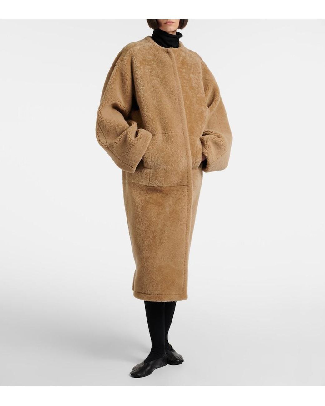 The Row Natural Narol Shearling Coat