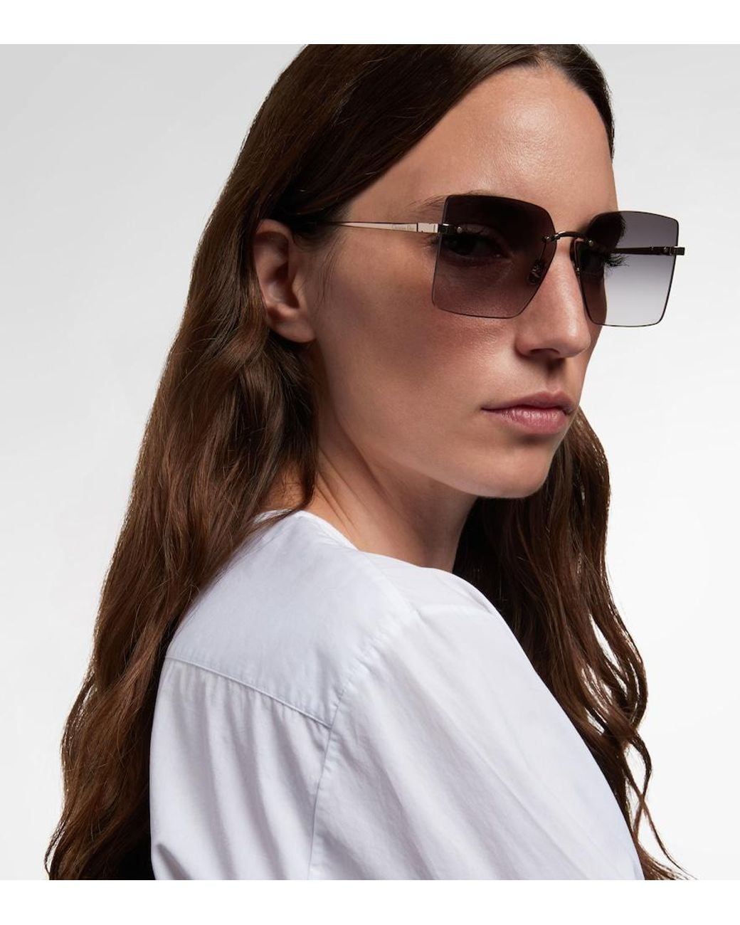 Dior Gray Eckige Sonnenbrille Cdior S3U