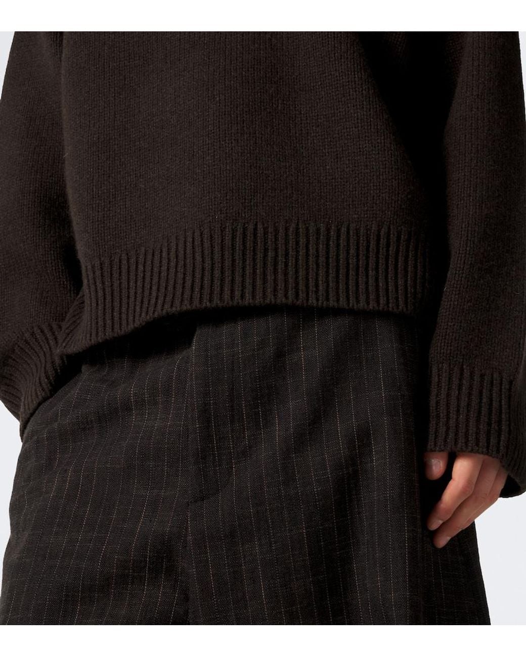 Studio Nicholson Black Yak And Wool Sweater for men