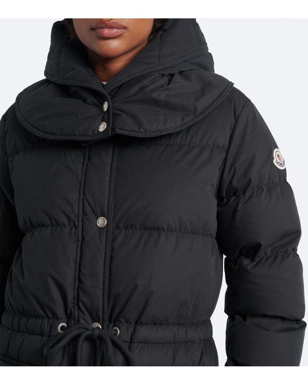 Moncler Black Pic Hooded Down Coat